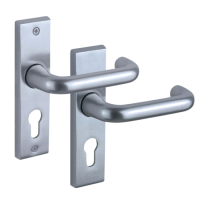 UNION 630-15 Plate Mounted Escape Lever Furniture Anodised Silver Lever Lock RH