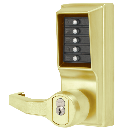 DORMAKABA Simplex L1000 Series L1021B Digital Lock Lever Operated PB LH With Cylinder LL1021B-03 - Click Image to Close