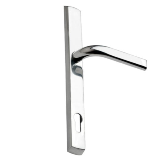 MILLENCO Lever/Lever Sprung Handle 117mm Centres Polished Silver - Click Image to Close
