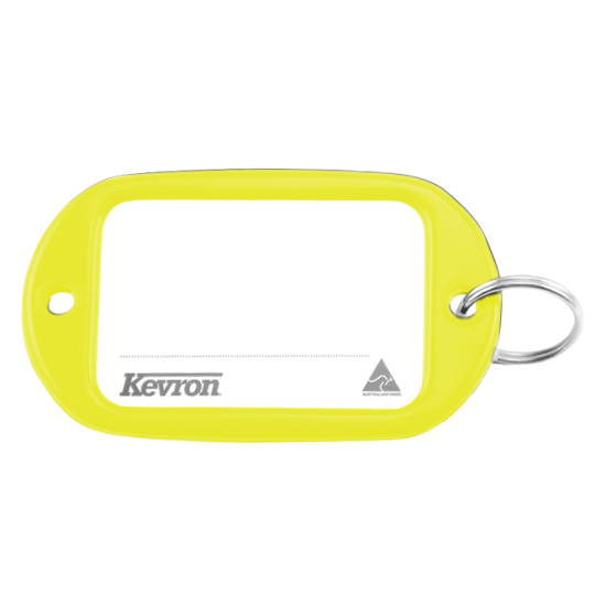 KEVRON ID10 Jumbo Key Tags Bag of 50 Assorted Colours Yellow x 50 - Click Image to Close