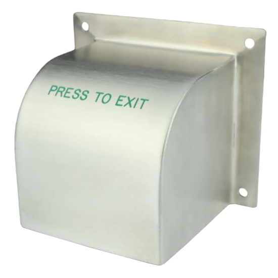 ASEC Exit Button Cover Stainless Steel Engraved - Press To Exit - Click Image to Close
