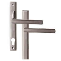 LOXTA Stealth Double Locking Lever Handle (Blank External) - 211mm 92PZ Brushed Silver