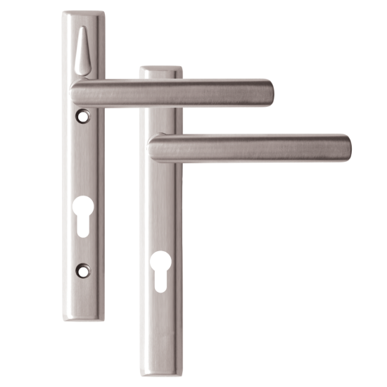 LOXTA Stealth Double Locking Lever Handle (Euro External) - 122mm 92PZ Polished Silver - Click Image to Close
