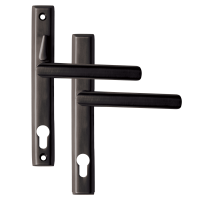 LOXTA Stealth Double Locking Lever Handle (Euro External) - 211mm 92PZ Polished Black