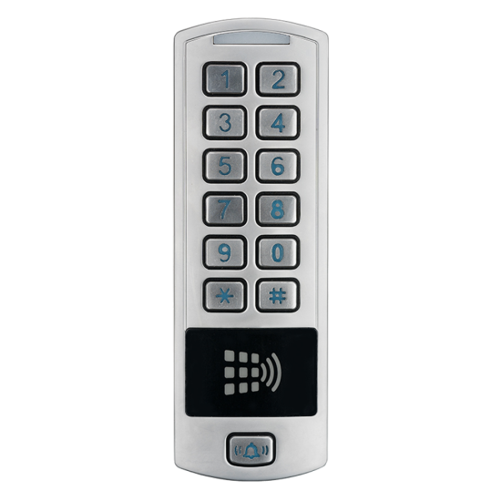CODELOCKS A3 Dual Vandal Resist Stand Alone Door Controller With RFID Silver - Click Image to Close
