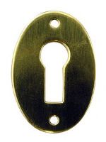 8451 Polished Brass Oval Escutcheon