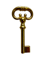 FBK7 Polished Brass Fancy Bow Key Blank