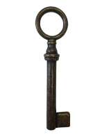 FBK9 Antique Brass Fancy Ring Bow Key Blank