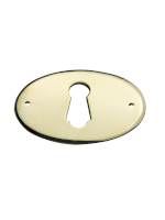 Polished Brass Oval Escutcheon - Horizontal