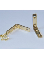 Polished Brass Strap Stop Hinge (Pair)
