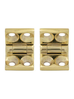 Precision Polished Brass Stop Hinge 16mm (Pair)