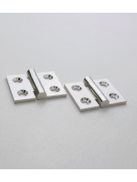 Precision Polished Nickel Box Hinge 32mm (Pair)