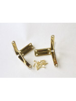 Polished Brass Quadrant Hinge (Pair)