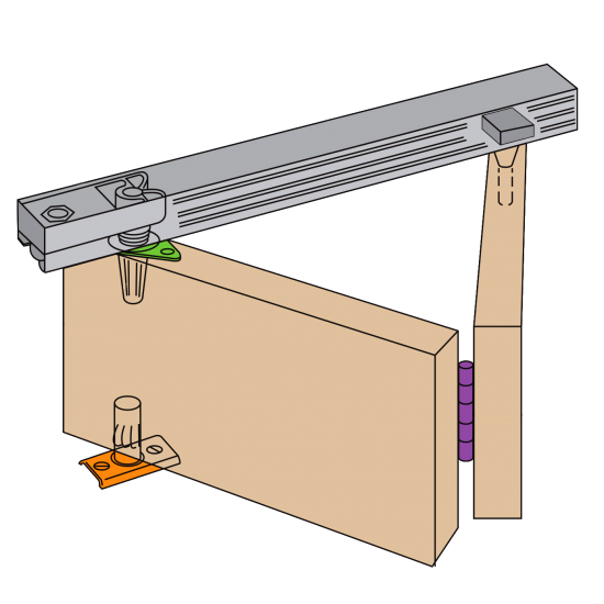 HENDERSON Bifold Folding Track Sliding Door Gear 1067mm - Click Image to Close