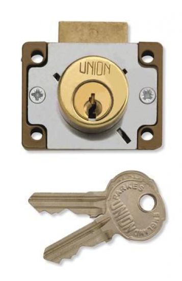 UNION 4147 Cylinder Cupboard / Drawer Lock 44mm PL KA Bagged - Click Image to Close