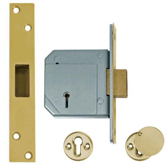 UNION C-Series 3G114 5 Lever Deadlock 80mm PB KD Boxed - Click Image to Close