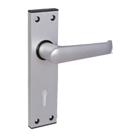 UNION 366 Ambassador Plate Mounted Lever Furniture Formerly Wellington Anodised Silver Lever Lock - Click Image to Close