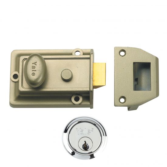 YALE 77 & 706 Non-Deadlocking Traditional Nightlatch 60mm ENB with SC Cylinder Boxed - Click Image to Close
