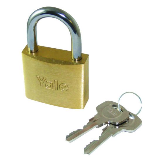 YALE 750 Brass Open Shackle Padlock 50mm KD Boxed - Click Image to Close