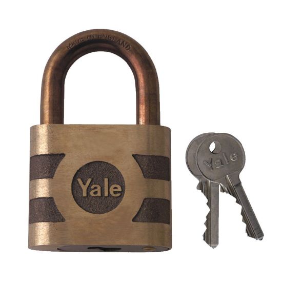 YALE 850 & 870 Open Shackle Bronze Padlock 50mm KD Loose - Click Image to Close