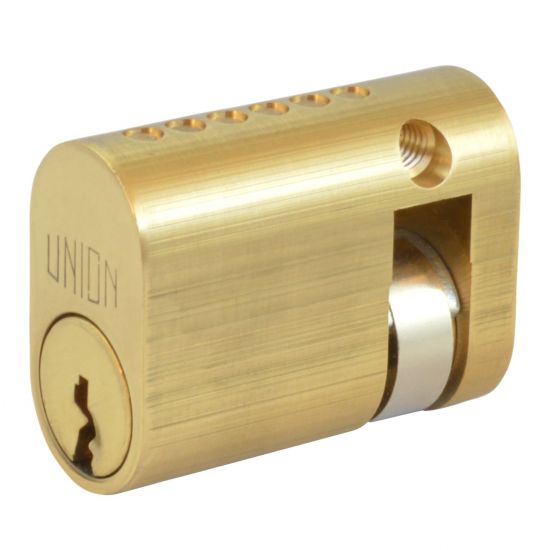 UNION 2x1 Oval Half Cylinder 40mm (30/10) KD PB - Click Image to Close