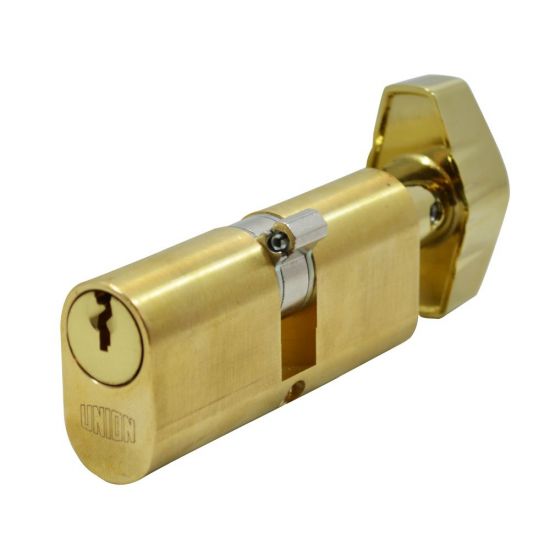 UNION 2X13 Oval Key & Turn Cylinder 65mm 32.5/T32.5 (27.5/10/T27.5) KD PL - Click Image to Close