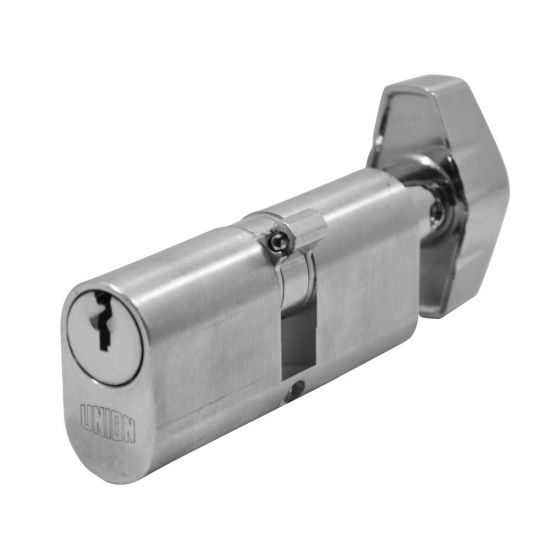 UNION 2X13 Oval Key & Turn Cylinder 65mm 32.5/T32.5 (27.5/10/T27.5) KD SC - Click Image to Close