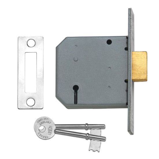 UNION 2177 3 Lever Deadlock 75mm SC KD Bagged - Click Image to Close