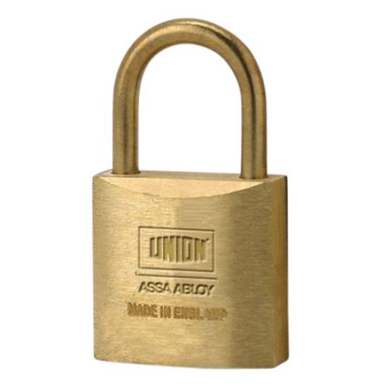 UNION 3104 Brass Open Shackle Padlock 34mm KD Boxed - Click Image to Close
