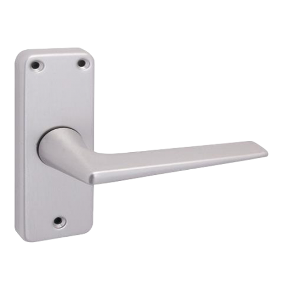 UNION 644 Teal Plate Mounted Lever Furniture Anodised Silver Short Lever Latch - Click Image to Close