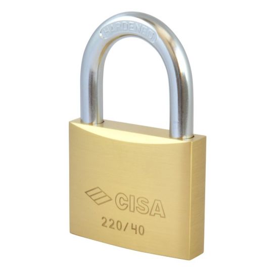 CISA 22010 KD Open Shackle Brass Padlock 40mm KD Boxed - Click Image to Close