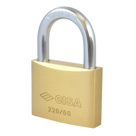 CISA 22010 KD Open Shackle Brass Padlock 60mm KD Boxed - Click Image to Close