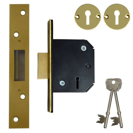 WILLENHALL LOCKS M1 5 Lever Deadlock 64mm PB KD Boxed - Click Image to Close