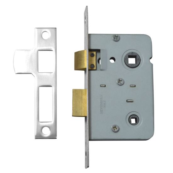 Legge 3751 Mortice Bathroom Lock 64mm NP Bagged - Click Image to Close