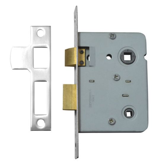 Legge 3751 Mortice Bathroom Lock 75mm NP Bagged - Click Image to Close