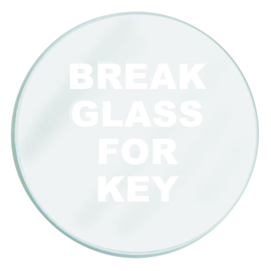 GLENDENNING Spare Glass To Suit Emergency Key Box Glass - Click Image to Close