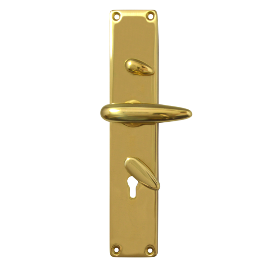 FRANK ALLART 1218 & 1220 Handle Door Furniture To Suit Chubb 3R35 PB Small Handle - Click Image to Close
