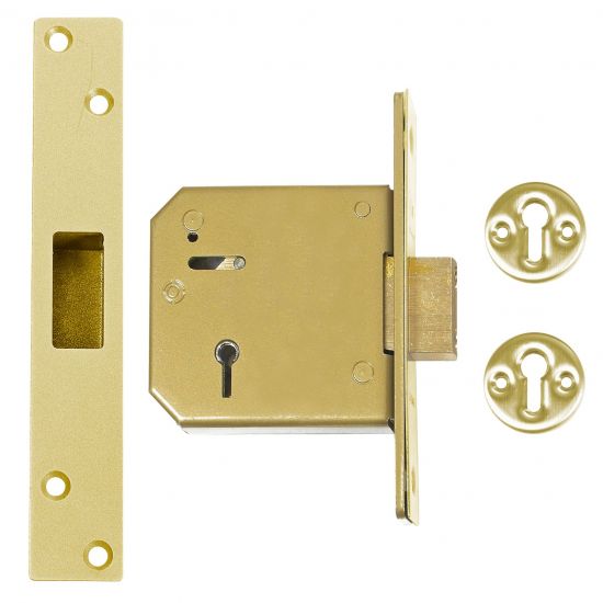 UNION C-Series 3G115 5 Lever Deadlock 80mm PB KD Boxed - Click Image to Close