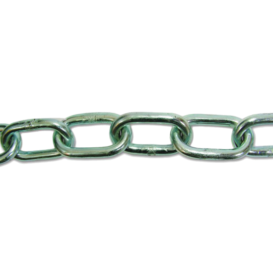 ENGLISH CHAIN Zinc Plated Welded Steel Chain 25m Chain - 5mm Link Diameter - ZP - Click Image to Close