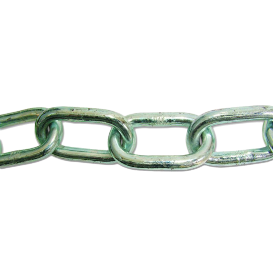 ENGLISH CHAIN Zinc Plated Welded Steel Chain 15m Chain - 6.5mm Link Diameter - ZP - Click Image to Close