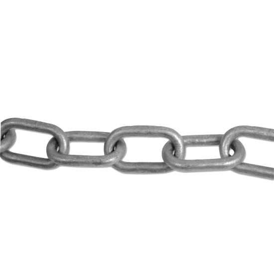 ENGLISH CHAIN Hot Galvanised Welded Steel Chain 6.5mm GALV 10m - Click Image to Close