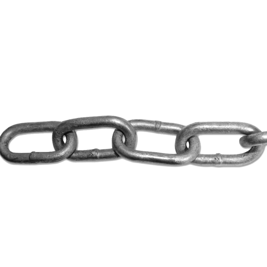 ENGLISH CHAIN Hot Galvanised Welded Steel Chain 6mm GALV 10m - Click Image to Close