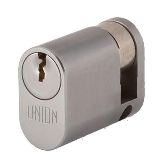 UNION 2x8 Oval Half Cylinder To Suit 2332 Oval Profile Nightlatches 40mm (30/10) MK `HLJG` PB - Click Image to Close