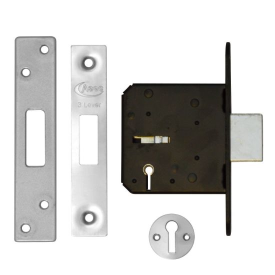 ASEC 3 Lever Deadlock 76mm SC KD Bagged - Click Image to Close