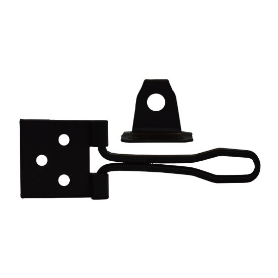 ASEC Wire Hasp & Staple Black - 75mm - Click Image to Close