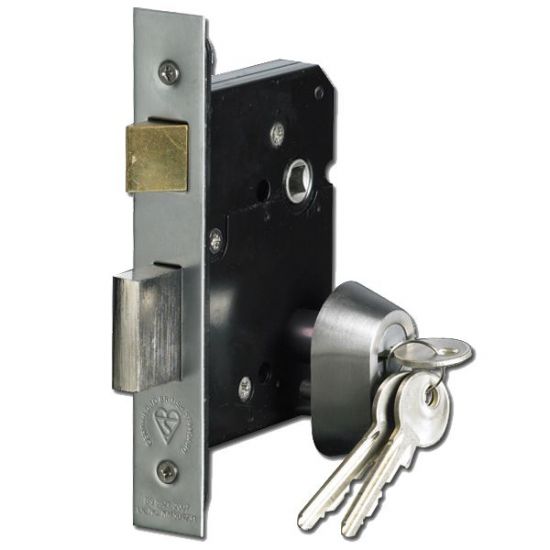 ASEC BS3621 Double Euro Mortice Sashlock 76mm SC KD Boxed - Click Image to Close