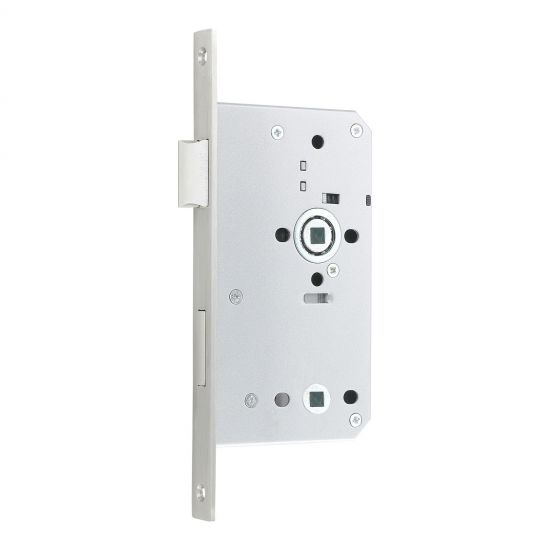 ASEC DIN Mortice Bathroom Lock 60mm SS Square Boxed - Click Image to Close