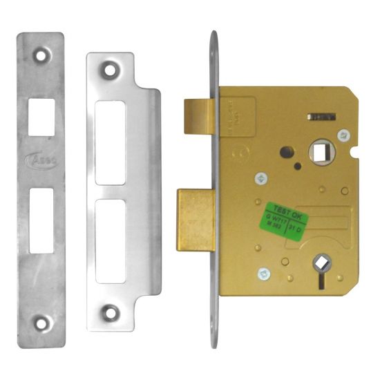 ASEC Mortice Bathroom Lock 76mm SS Bagged - Click Image to Close