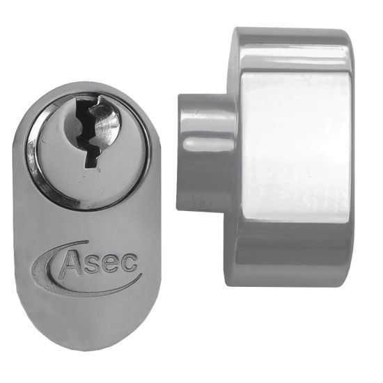 ASEC 5-Pin Oval Key & Turn Cylinder 60mm 30/T30 (25/10/T25) KD NP Visi - Click Image to Close