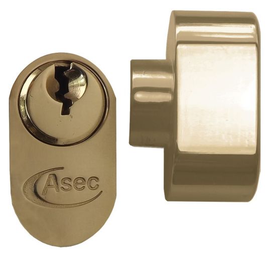 ASEC 5-Pin Oval Key & Turn Cylinder 70mm 35/T35 (30/10/T30) KD PB Visi - Click Image to Close